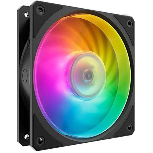 Cooler Master Mobius 140P ARGB High Performance Interconnecting Ring Blade Fan, PWM 2400rpm, Loop Dynamic Bearing, ARGB Customizable LEDs for PC Case, Liquid and Air Cooler