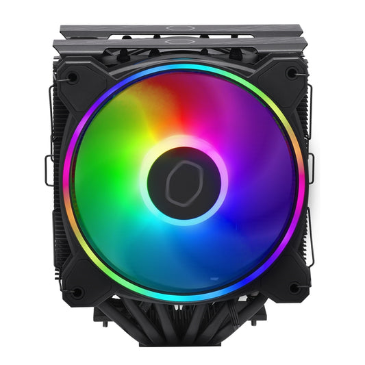 Cooler Master Hyper 622 Halo Dual-Tower CPU Cooler, Black, 6 Heatpipes, 2x 120mm RGB Fans, Intel/AMD