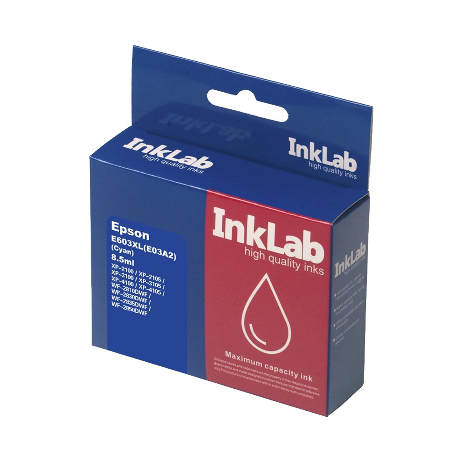InkLab 603XL Epson Compatible Cyan Replacement Ink