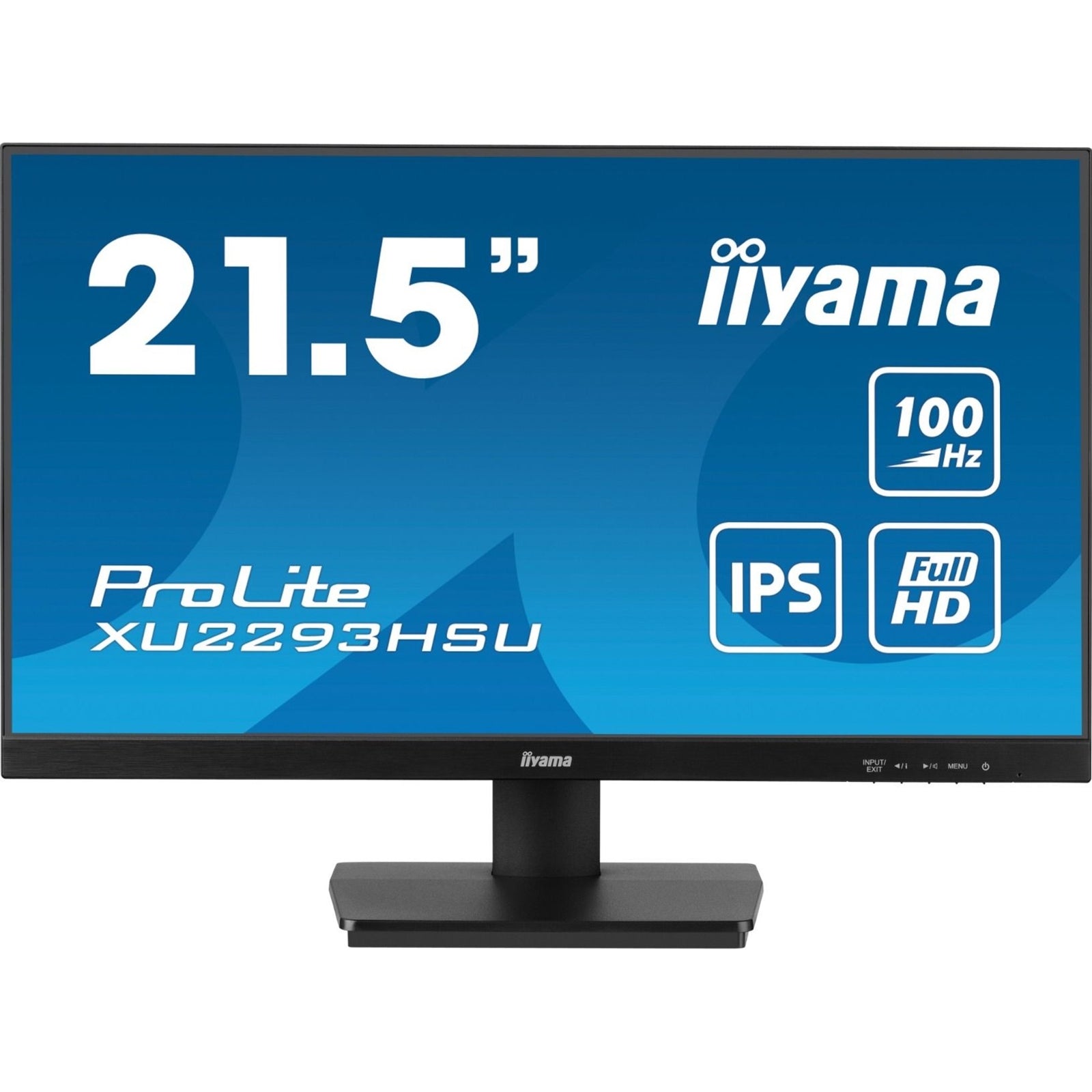 iiyama Prolite XU2293HSU-B6 22 inch IPS Monitor, Full HD, 1ms, HDMI, Display Port, 100Hz, Speakers, Black, Internal PSU, VESA