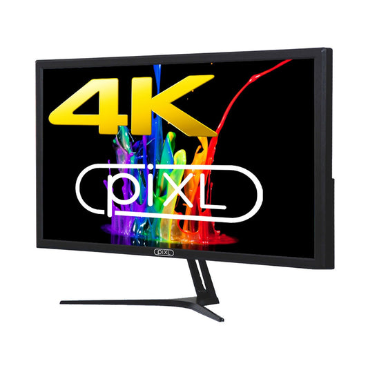 piXL CM28GU1 28 Inch UHD Monitor, 4K, LED Widescreen, 2160p, 5ms Response Time, 60Hz Refresh, HDMI / Display Port, 16.7 Million Colour Support, VESA Mount, Black Finish, 3 Year Warranty
