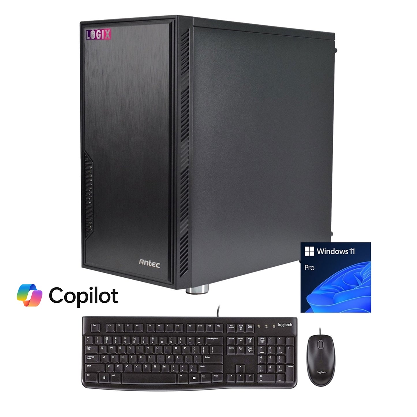 LOGIX 14th Gen Intel Core i5 4.70GHz 16GB RAM, 500GB SSD Business/Education Desktop PC with Windows 11 PRO & Keyboard & Mouse