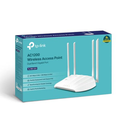 TP-LINK (TL-WA1201) AC1200 (867+300) Dual Band Wireless Access Point, MU-MIMO, Multi-mode - Range Extender, Multi-SSID, Client