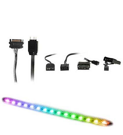 GameMax ARGB Kit - 3x 12cm Velocity Fans, ARGB Lighting Hub w/ RF Controller, 300mm Viper LED Strip
