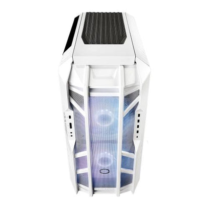 Cooler Master HAF 700 Gaming Case w/ Glass Side, E-ATX, Multi Chamber, 5x ARGB Fans, ARGB Fan Hub, USB-C, White