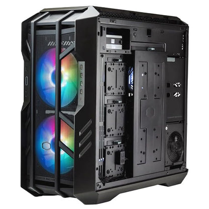 Cooler Master HAF 700 Gaming Case w/ Glass Side, E-ATX, Multi Chamber, 5x ARGB Fans, ARGB Fan Hub, USB-C, Black