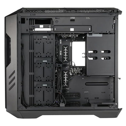 Cooler Master HAF 700 Gaming Case w/ Glass Side, E-ATX, Multi Chamber, 5x ARGB Fans, ARGB Fan Hub, USB-C, Black