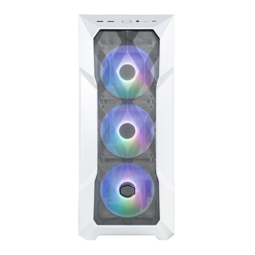 Cooler Master MasterBox TD500 Mesh V2 Gaming Case w/ Glass Side, E-ATX, 3x ARGB Fans, ARGB Fan Hub, FineMesh Front, USB-C, White