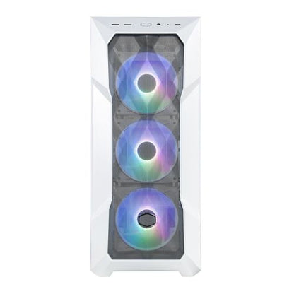 Cooler Master MasterBox TD500 Mesh V2 Gaming Case w/ Glass Side, E-ATX, 3x ARGB Fans, ARGB Fan Hub, FineMesh Front, USB-C, White