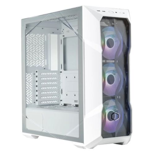 Cooler Master MasterBox TD500 Mesh V2 Gaming Case w/ Glass Side, E-ATX, 3x ARGB Fans, ARGB Fan Hub, FineMesh Front, USB-C, White