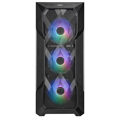 Cooler Master MasterBox TD500 Mesh V2 Gaming Case w/ Glass Side, E-ATX, 3x ARGB Fans, ARGB Fan Hub, FineMesh Front, USB-C, Black