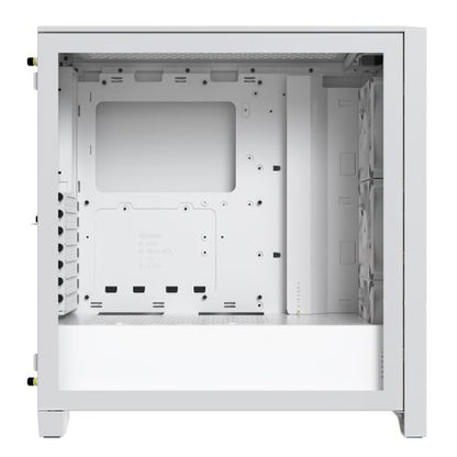 Corsair iCUE 4000D RGB Airflow Gaming Case w/ Glass Window, E-ATX, 3x AF120 RGB Fans, High-Airflow Front, USB-C, RGB Controller, White