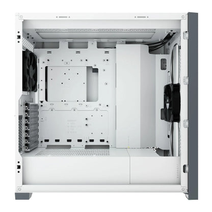 Corsair 5000D Airflow Gaming Case w/ Glass Window, E-ATX, 2 x AirGuide Fans, High-Airflow Front Panel, USB-C, White