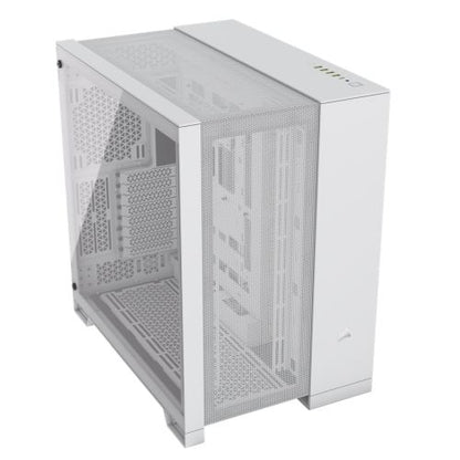 Corsair 6500D Airflow Dual Chamber Gaming Case w/ Glass Window, ATX, Fully Mesh Panelling, USB-C, Asus BTF Compatible, White