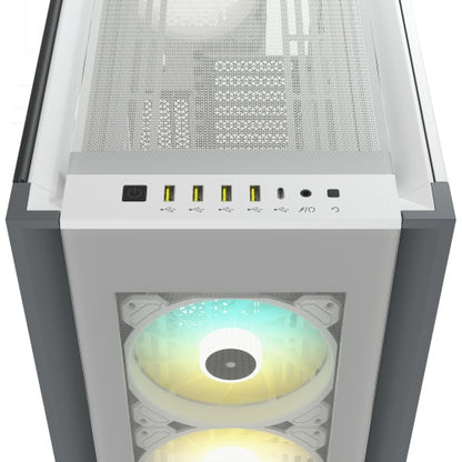 Corsair iCUE 7000X RGB Gaming Case w/ 3x Tempered Glass Panels, E-ATX, 3 x SP140 RGB Elite Fans, iCUE Commander CORE XT included, USB-C, White