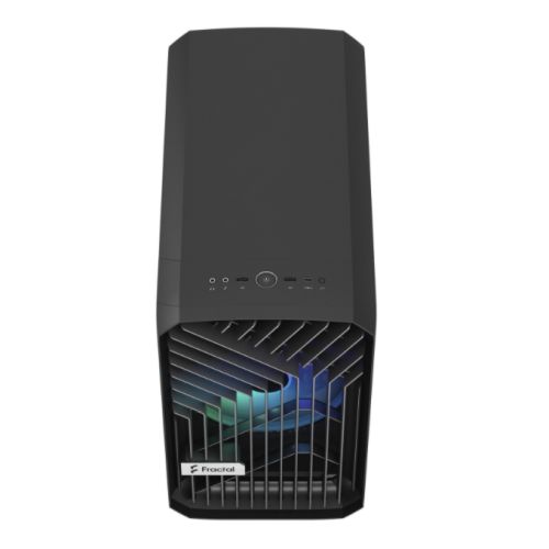 Fractal Design Torrent Nano (Light TG RGB) Case w/ Light Tint Glass Windows, Mini ITX, 1 RGB Fan, ATX PSU & 335mm GPU Support, 280mm Watercooling, RGB Strip, Front Grille, USB-C