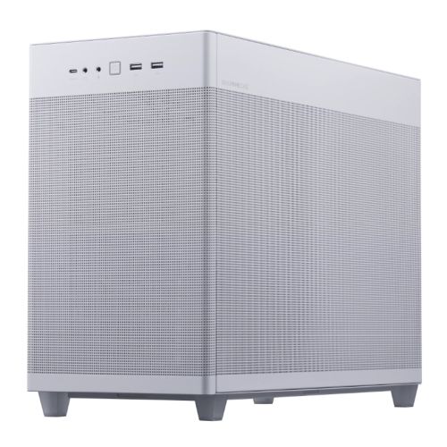 Asus Prime AP201 Gaming Case w/ Tempered Glass Window, Micro ATX, USB-C, Tool-free Panels, 338mm GPU & 360mm Radiator Support, White