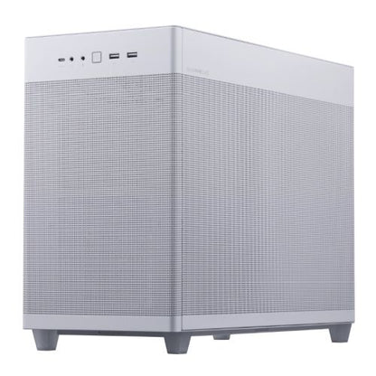 Asus Prime AP201 Gaming Case w/ Tempered Glass Window, Micro ATX, USB-C, Tool-free Panels, 338mm GPU & 360mm Radiator Support, White