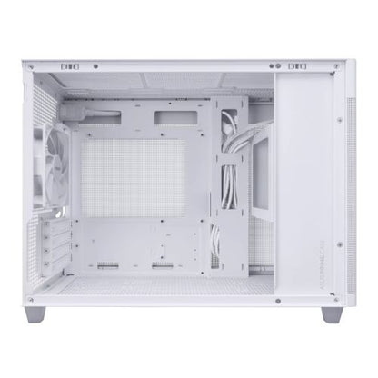 Asus Prime AP201 Gaming Case w/ Tempered Glass Window, Micro ATX, USB-C, Tool-free Panels, 338mm GPU & 360mm Radiator Support, White