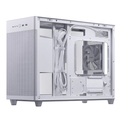 Asus Prime AP201 Gaming Case w/ Tempered Glass Window, Micro ATX, USB-C, Tool-free Panels, 338mm GPU & 360mm Radiator Support, White