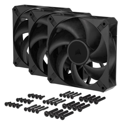 Corsair RS120 MAX 12cm PWM Thick Case Fans x3, 30mm Thick, Magnetic Dome Bearing, 2000 RPM, Liquid Crystal Polymer Construction