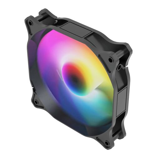 Vida Pulsar 12cm ARGB Fan for Vida EOS & TEMPEST Cases, 9 LEDs, Hydraulic Bearing, 1200 RPM, 4-pin (Daisy Chain Header), Black