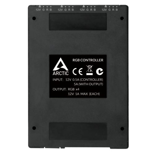 Arctic Software Controlled RGB-LED Controller, 4x Autonomous 4-Pin Connectors, SATA Powered