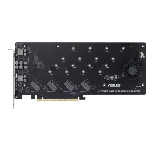 Asus Hyper M.2 x16 Gen 4 Card (PCIe 4.0/3.0), Supports four NVMe M.2 Devices & PCIe 4.0 NVMe RAID and Intel RAID-on-CPU