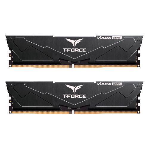 Team T-Force Vulcan 32GB Kit (2 x 16GB), DDR5, 5600MHz (PC5-44800), CL38, ECC, AMD EXPO & Intel XMP 3.0, PMIC, DIMM Memory, Black