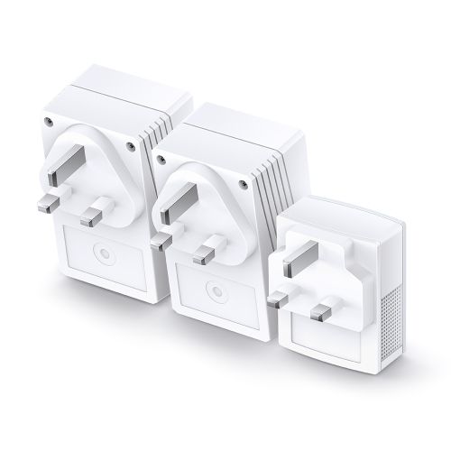 TP-LINK (TL-WPA4220T KIT) 300Mbps AV600 Wireless N Powerline Adapter Triple Kit
