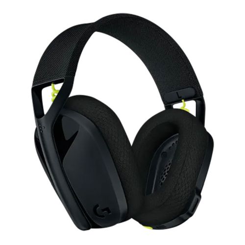 Logitech LIGHTSPEED G435 Ultra-Lightweight Wireless Gaming Headset, LIGHTSPEED/Bluetooth/USB-C, 40mm drivers, Beamforming Mics, Black/Yellow