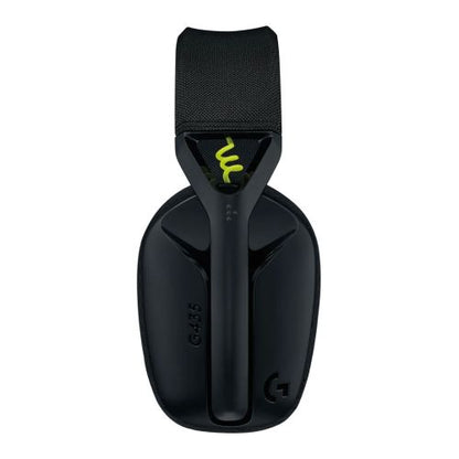 Logitech LIGHTSPEED G435 Ultra-Lightweight Wireless Gaming Headset, LIGHTSPEED/Bluetooth/USB-C, 40mm drivers, Beamforming Mics, Black/Yellow