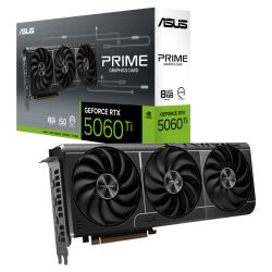 Asus PRIME RTX5060 Ti, PCIe5, 8GB DDR7, HDMI, 3 DP, 2602MHz Clock, Compact SFF-Ready