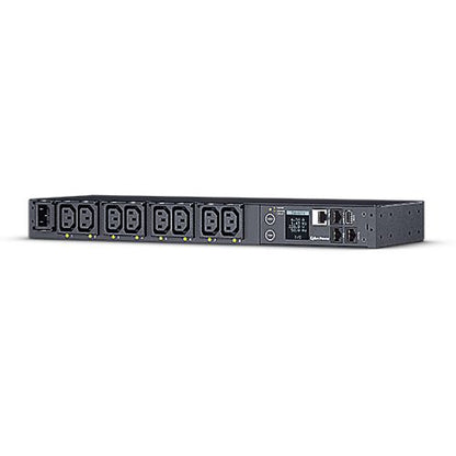CyberPower PDU41004 Switched Power Distribution Unit, 1U Rackmount, 1x IEC C14 Input, 8 Outlets, Real-Time Local/Remote Monitoring & Switching, LCD Display