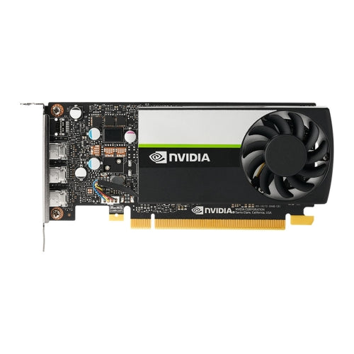 PNY NVidia T400 Professional Graphics Card, 4GB DDR6, 384 Cores, 3 miniDP 1.4 (3 x DP adapters), Low Profile (Bracket Included), Retail