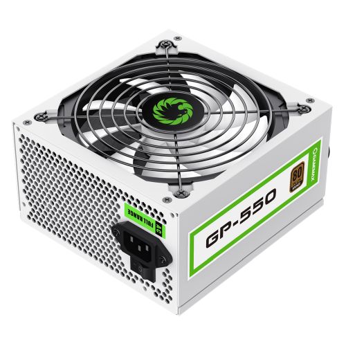 GameMax 550W GP550 White PSU, Fully Wired, 80+ Bronze, Power Lead Not Included
