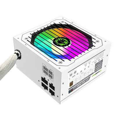 GameMax 700W VP-700W White RGB PSU, Semi Modular, RGB Fan, 80+ Bronze, Eco Switch, Power Lead Not Included