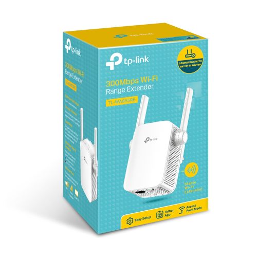 TP-LINK (TL-WA855RE) 300Mbps Wall-Plug Wifi Range Extender, 1 x LAN, AP Mode