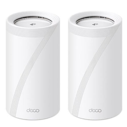 TP-LINK (DECO BE85) BE19000 Tri-Band Whole Home Mesh Wi-Fi 7 System, 2 Pack, 12-Stream, 2x 10G Ports, Multi-Link Operation, Voice Control