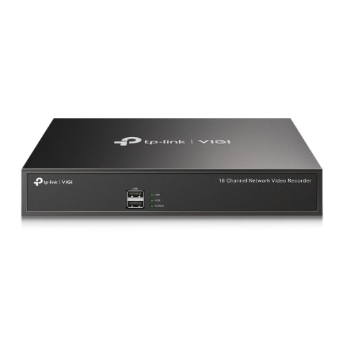 TP-LINK (VIGI NVR1016H) 16-Channel NVR, No HDD (Max 10TB), Quick Lookup and Playback, Remote Monitoring, H.265+, Two-Way Audio