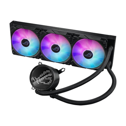 Asus ROG Ryuo III 360 ARGB 360mm Liquid CPU Cooler, 8th Gen Asetek Pump, 3 x ARGB Fans, Anime Matrix LED Display