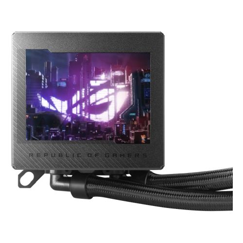 Asus ROG Ryujin III 240 ARGB 240mm Liquid CPU Cooler, 2x ROG ARGB Fans, Customisable 3.5" LCD Display, New Control Software, Black