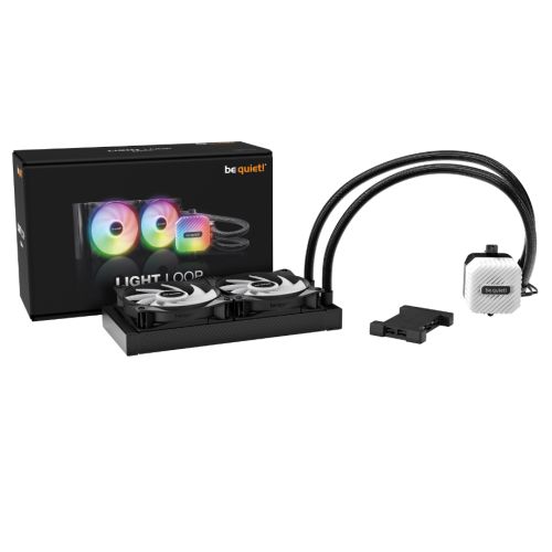 Be Quiet! Light Loop 240mm ARGB Liquid CPU Cooler, 2x Light Wings LX PWM Fans, ARGB Cooling Block, ARGB-PWM-Hub