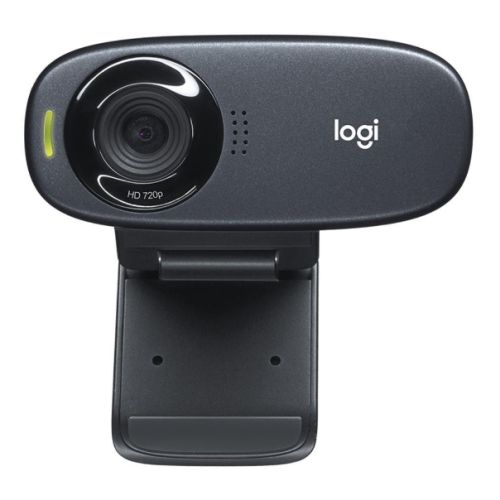 Logitech C310 HD Webcam, 1.2MP, 720p/30fps, Mic, Widescreen, Auto Light Correction, Mounting Clip