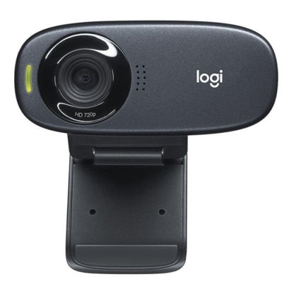 Logitech C310 HD Webcam, 1.2MP, 720p/30fps, Mic, Widescreen, Auto Light Correction, Mounting Clip