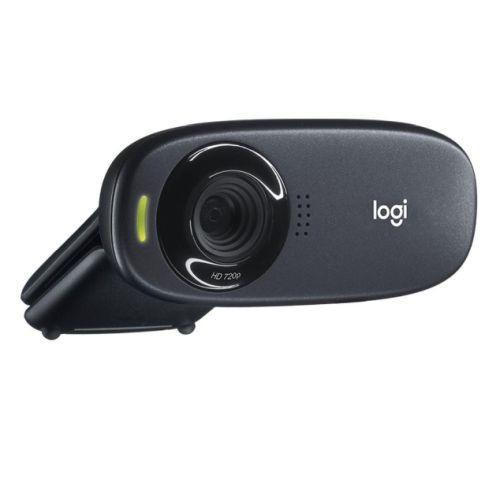 Logitech C310 HD Webcam, 1.2MP, 720p/30fps, Mic, Widescreen, Auto Light Correction, Mounting Clip