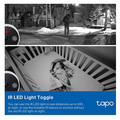 TP-LINK (TAPO C120) Indoor/Outdoor 2K Wi-Fi Home Security Camera, Spotlights, Smart AI Detection, Sound & Light Alarm, 2-Way Audio