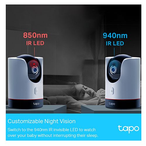 TP-LINK (TAPO C225) Pan/Tilt AI Home Security Wi-Fi Camera, Smart AI Detection, Motion Tracking, Alarms, Starlight Sensor, 2-Way Audio