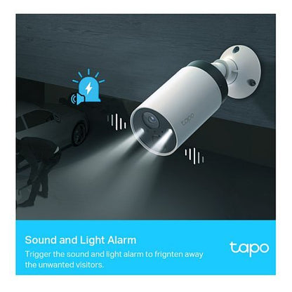 TP-LINK (TAPO C420S1) Smart Wire-Free 2K QHD Outdoor Security 1-Camera System, 180-Day Battery, Colour Night Vision, AI Detection, Alarms, 2-Way Audio, Tapo H200 Hub Included