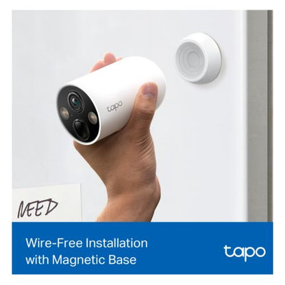 TP-LINK (TAPO C425) Smart Wire-Free 2K QHD Outdoor Security Camera, 300-Day Battery, Magnetic Base, Colour Night Vision, AI Detection, 2-Way Audio